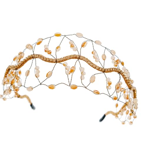 Eleganter Kristall-Kopfschmuck, modische Strass-Stirnbänder, Geburtstags-Kopfbedeckung zur Verschönerung von Hochzeits- und Party-Looks von Meiliyizu