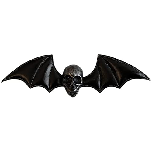 Fledermausflügel-Haarspange, groß, schwarz, coole Totenkopf-Haarspangen, Kopfschmuck, Halloween-Haarschmuck für Damen von Meiliyizu