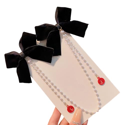 Kinder-Haarspange mit doppelter Schleife und Perlenquasten für kleine Mädchen, besondere Anlässe und den Alltag Kinder-Haarspange mit doppelter Schleife und Perlenquasten für kleine Mädchen, besondere Anlässe und den Alltag von Meiliyizu