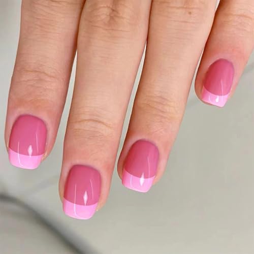 Kurze quadratische Nägel, künstliche Nägel, zum Aufkleben, zum Aufkleben, künstliche Nägel für Damen und Mädchen von Meiliyizu