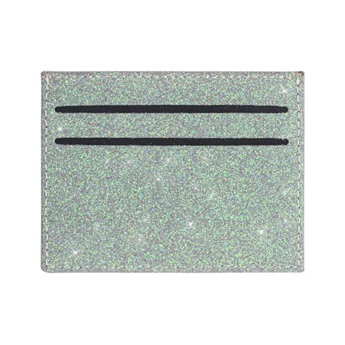 Leichtes, kompaktes Kartenetui mit Schlangenstruktur, mit mehreren Steckplätzen, praktischer PU-Halter für den täglichen Gebrauch, Reisen, kompakter Multi-Kartenhalter für Reisen, glitter green, Mass von Meiliyizu