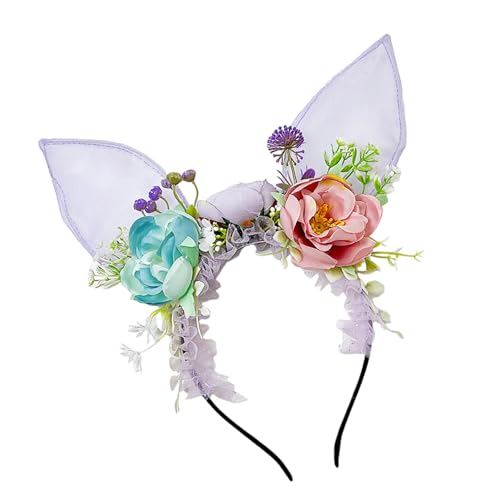 Lovely Bunnies Ohr-Stirnbänder, elastische Haarbänder, Weihnachten, Plüsch, Kaninchen, Haarreifen für Partys und Cosplay von Meiliyizu