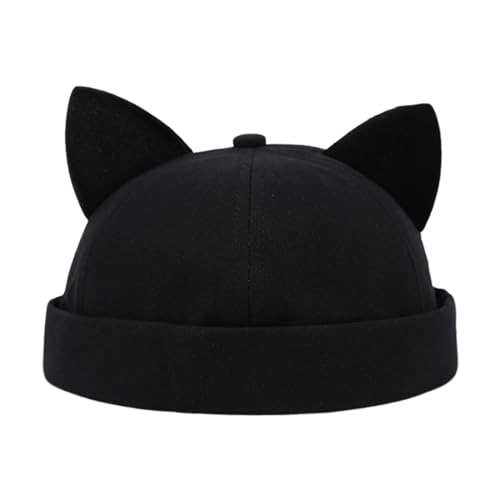 Meiliyizu Docker-Mütze, Vintage-Mütze, Matrosenmütze, Docker-Mütze, randlos, verstellbar, Kätzchenohren, Schädelmütze, vielseitig für Damen, Herren Meiliyizu Docker-Mütze, Vintage-Mütze, Matrosenmütze, Docker-Mütze, randlos, verstellbar, Kätzchenohren, Schädelmütze, vielseitig für Damen, Herren von Meiliyizu