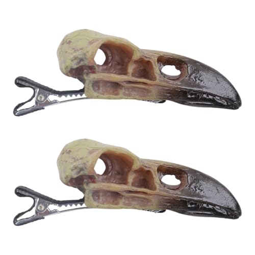 Meiliyizu Haarspangen mit Rabenvogel und Totenkopf, Haarspangen, Halloween-Neuheit, Haarnadel, Gothic-Stil, Haarspangen, dekoratives Haar-Accessoire für Mädchen Meiliyizu Haarspangen mit Rabenvogel und Totenkopf, Haarspangen, Halloween-Neuheit, Haarnadel, Gothic-Stil, Haarspangen, dekoratives Haar-Accessoire für Mädchen von Meiliyizu