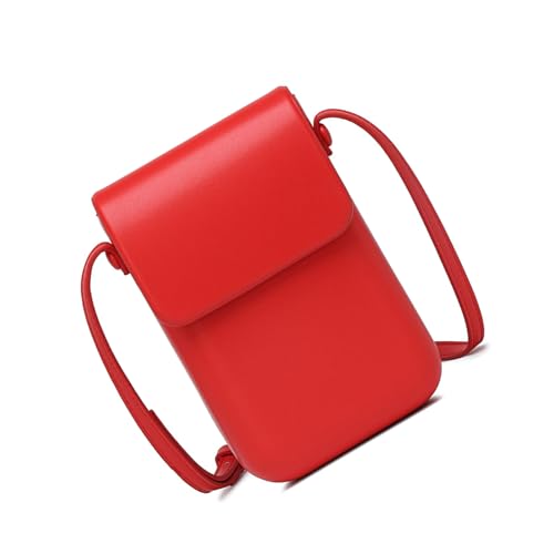 Meiliyizu Modische Damen-Umhängetasche, Handytasche, Schultertasche, PU-Leder, Kuriertasche, kleine Geldbörse für den täglichen Gebrauch, vertikale Umhängetasche, Herren, Handy, kleines Pendeln, rot Meiliyizu Modische Damen-Umhängetasche, Handytasche, Schultertasche, PU-Leder, Kuriertasche, kleine Geldbörse für den täglichen Gebrauch, vertikale Umhängetasche, Herren, Handy, kleines Pendeln, rot von Meiliyizu