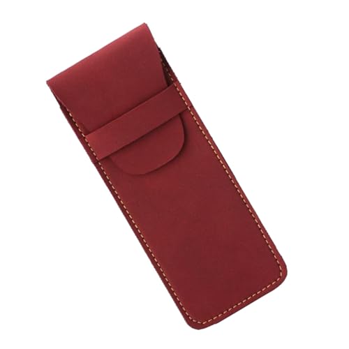 Meiliyizu Multifunktionales Federmäppchen aus Leder – Schule, Büro & Kunstbedarf mit Retro-Design und kompakter Aufbewahrung, Federmäppchen, einfaches Etui, Retro-Tasche für Studenten, B von Meiliyizu