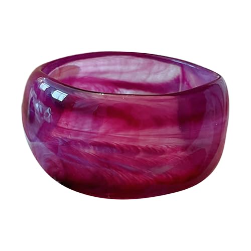 Meiliyizu Praktischer, breiter Acryl-Armreif, geometrischer Armreif, Statement-Schmuck, geeignet für Frauen, passende modische Outfits, modischer Handgelenkschmuck, Einheitsgröße, Wie beschrieben von Meiliyizu