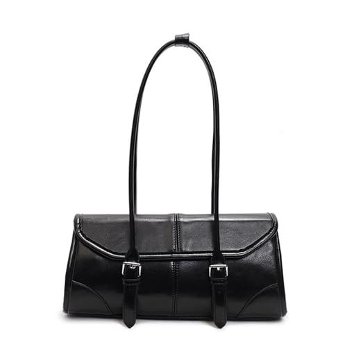 Meiliyizu Stilvolle und funktionale Umhängetasche, PU-Leder, Achsel-Geldbörse, Handtasche, geeignet für verschiedene Anlässe, mit geräumiger Innenseite, Pendler, Schwarz , One Size von Meiliyizu