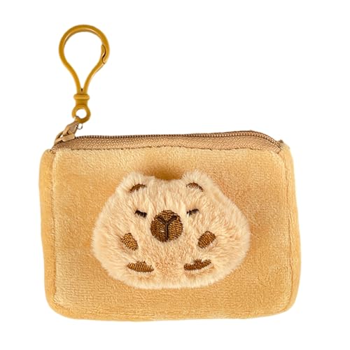 Plüsch-Münzgeldbörse, Plüsch-Münzbeutel, schöne Geldbörse mit Reißverschlüssen, Schlüsselanhänger, kleines Kleingeld, tragbare Kosmetiktasche, Kleingeld, C, Mass Beauty von Meiliyizu