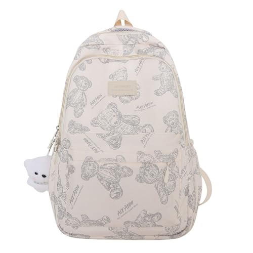 Rucksack mit Bären-Aufdruck für Damen, Studenten, Schulrucksack, Reiserucksack, große Kapazität, Laptop-Rucksack, lässiger Tagesrucksack, Wie abgebildet. Rucksack mit Bären-Aufdruck für Damen, Studenten, Schulrucksack, Reiserucksack, große Kapazität, Laptop-Rucksack, lässiger Tagesrucksack, Wie abgebildet. von Meiliyizu