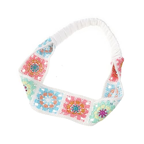Süßes buntes Häkel-Stirnband für Mädchen, Sonnenfest, Camping-Headwrap mit dehnbarem Haarseil, für Teenager, schönes Kopftuch Süßes buntes Häkel-Stirnband für Mädchen, Sonnenfest, Camping-Headwrap mit dehnbarem Haarseil, für Teenager, schönes Kopftuch von Meiliyizu