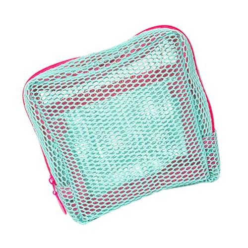 Tragbare Kosmetiktasche aus Nylongeflecht, leicht, quadratisch, Mehrzwecktasche, Nylon-Netz, Make-up-Organizer-Tasche, Grün., Einheitsgröße von Meiliyizu