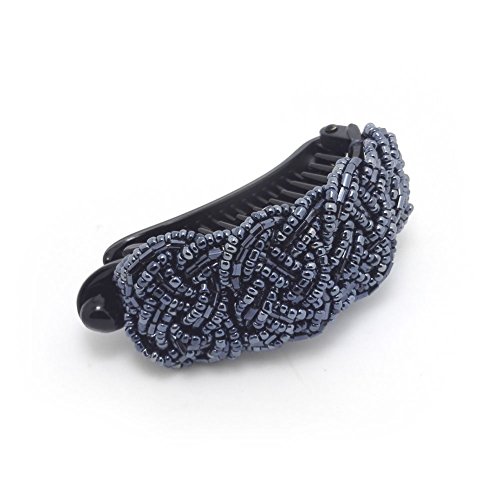 Meilliwish Edel Dame Mädchen Haarklammer Pferdeschwanz -Halter 1 Stück(H35)(dunkelblau) von Meilliwish