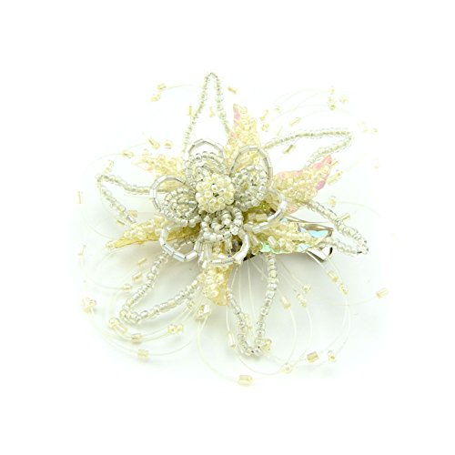 Meilliwish Elegant Schön Blume Brosche Pin Corsage für Frauen Mädchen (A97)(White) von Meilliwish