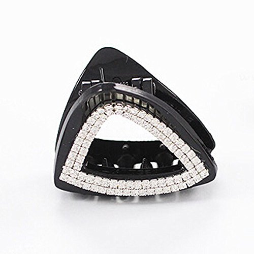 Meilliwish Funkelnd Kristall Diamant Dreieck Frau Mädchen Haarklammer 1 Stück(XA17)(Schwarz) von Meilliwish