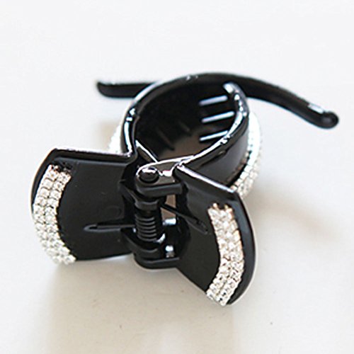 Meilliwish Funkelnd Kristall Hochzeit Frau Mädchen Haarklammer(XA16)(Schwarz) von Meilliwish