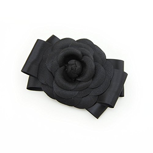 Meilliwish Groß Blume Schön Hochzeit Haarnadel Haarspange für Frauen Mädchen (A101)(Black) von Meilliwish