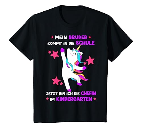 Kinder Mein Bruder Kommt In Die Schule Jetzt Bin Ich Die Chefin T-Shirt von Mein Bruder Kommt In Die Schule Jetzt Chefin