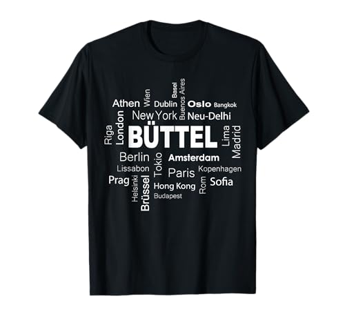 Mein Dorf ist mein Leben - Büttel T-Shirt - Herren - Landwirt - Klein - Schwarz - Klassisch - Rundhals - Polyester 100% - Buchstabenmuster - Herbst, Winter von Mein Dorf ist mein Leben - Büttel