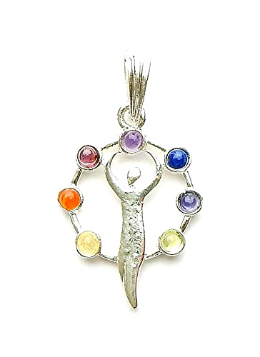 Mein Lebensfreudeverlag Anhänger Venus-Chakra Edelstahl versilbert ca. 42 x 25 mm fein gearbeitet von Mein Lebensfreudeverlag