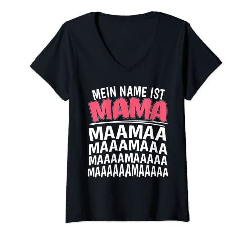 Damen Mein Name ist Mama | Beste Mama Muttertag Geschenk T-Shirt mit V-Ausschnitt von Mein Name ist Mama | Mama Bär & Muttertag Geschenk