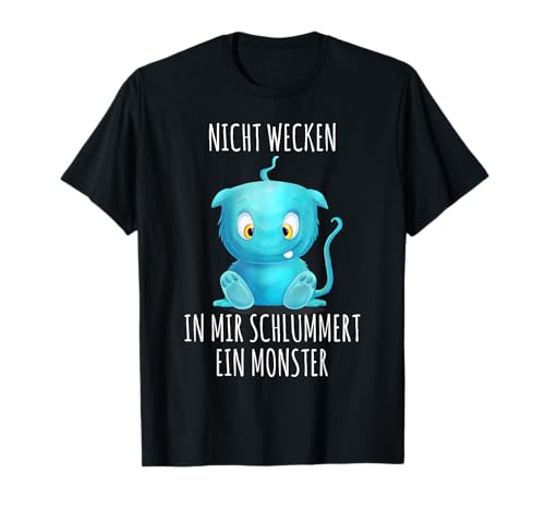 Nicht Wecken Monster Pyjama Schlafanzug Lustiges Kinder T-Shirt von Mein Persönliches Schlafshirt Monster Geschenk