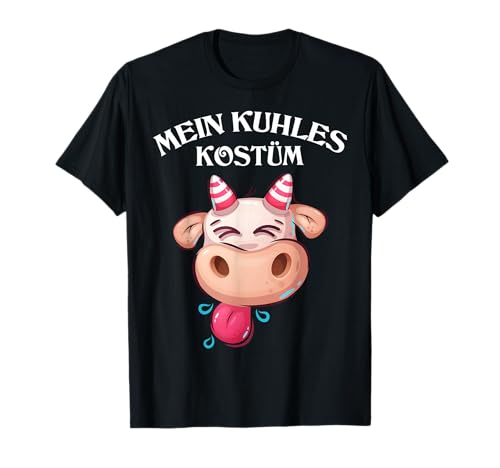Kuhkostüm Kuh Kostüm Karneval Landwirt Herren Damen Kinder T-Shirt von Mein kuhles Kuhkostüm Lustige Kostüme Fasching