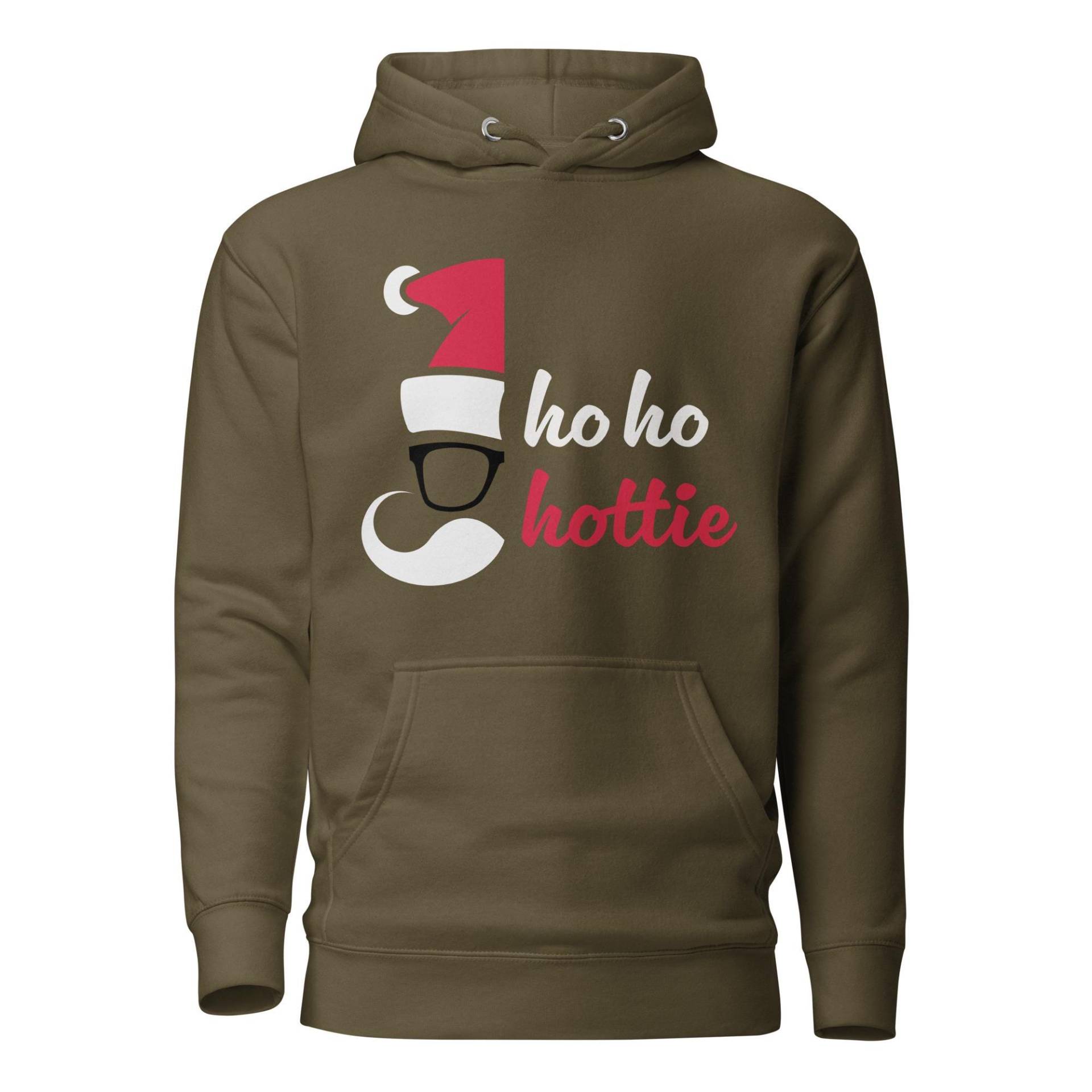 Christmas Hoodie "Hoho Hottie", Hoho Hottie X-Mas Sweater, Weihnachtspullover Mit Weihnachtsmotiv, Weihnachtsmann-Kaputzenpullover von MeinLieblingsteilDE