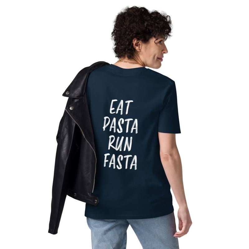 Eat Pasta, Run Fasta" T-Shirt - Für Pasta-Liebhaber Und Sportbegeisterte. Hol Dir Dein Witziges, Bequemes Sport-Shirt Für Jeden Anlass von MeinLieblingsteilDE