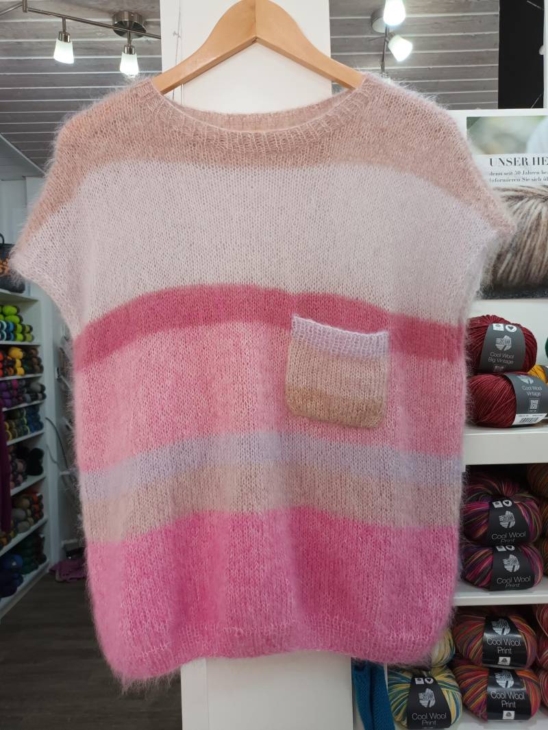 Handgestrickter Pullunder, Shirt, Kurzarm Pulli, Damen, Stricken von MeinMaschenGlueck