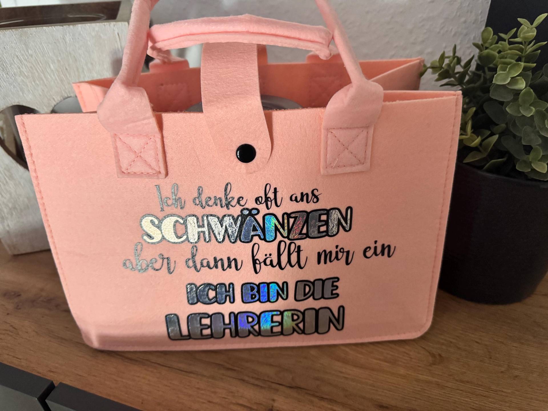 Filztasche Tragetasche Lehrerin von MeinPlotterstuebchen