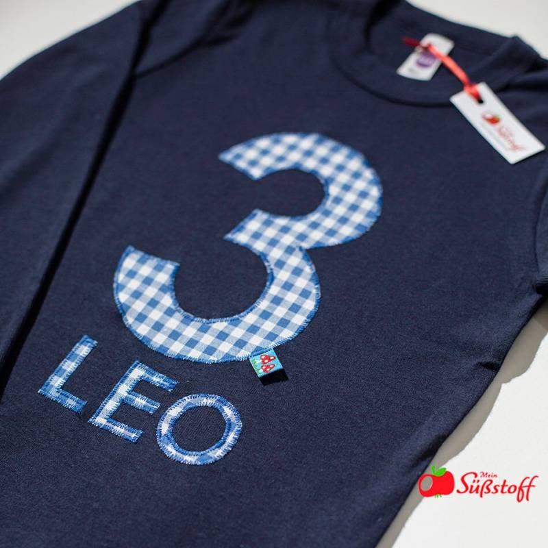Geburtstagsshirt Mädchen O. Junge Zahl + Name Personalisiert Shirt Geburtstag Geschenk Kindergeburtstag 1 2 3 4 5 6 7 8 9 von MeinSuessstoff