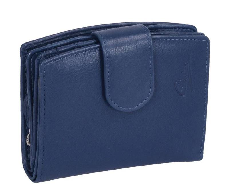 Damen Geldbörse Leder Dunkelblau - Viele Fächer, Sichtfenster & Reißverschluss Münzfach, Elegante Echtlederbörse Mit Klappe von MeinWegbegleiter
