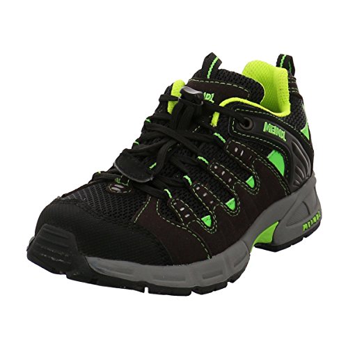 Meindl Respond Junior Unisex - Kinder Trekking und Wanderschuhe, Schwarz (Lemon/ Schwarz 22), 32 EU von Meindl