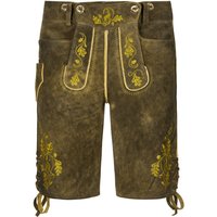 Meindl Lederhose Nockerberg aus Hirschleder mit Zierstitching in 54 von Meindl