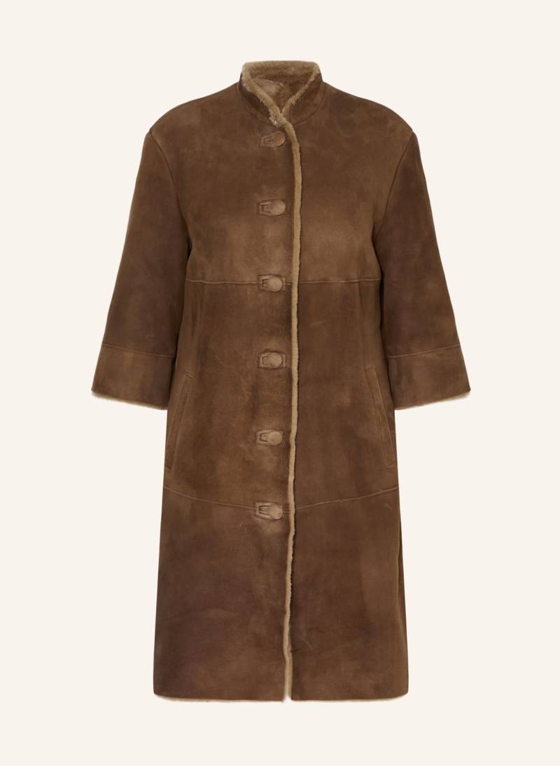 Meindl Ledermantel Seymore Mit 3/4-Arm braun von Meindl