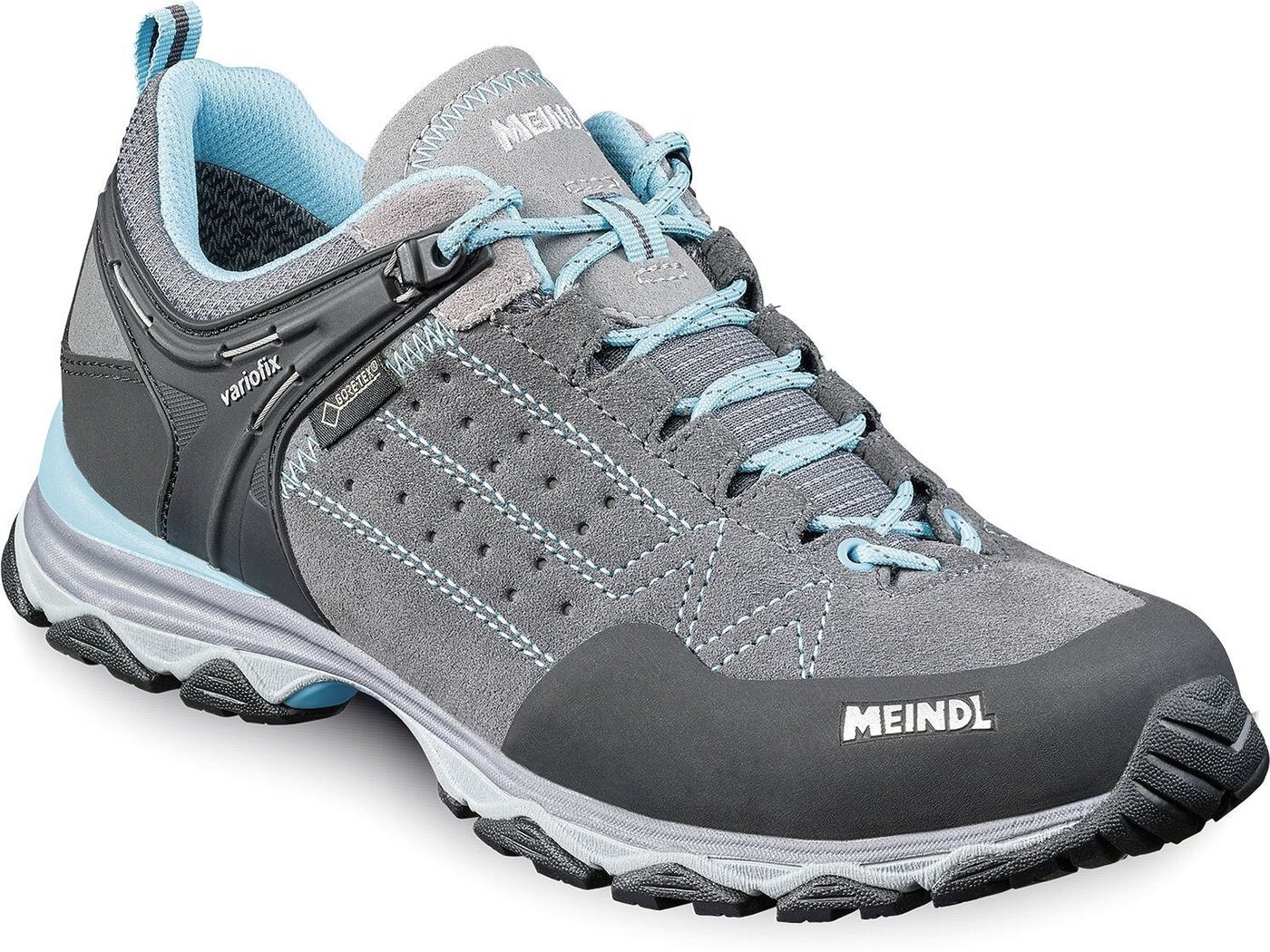 Meindl ONTARIO LADY GTX GRAU/AZURBLAU Slipper von Meindl