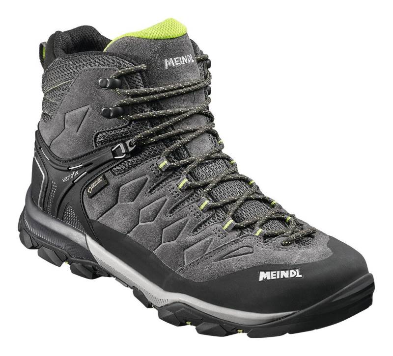 Meindl Schnürschuh Freizeitschuh Tereno Mid GTX, anthrazit/lime, Größe 6 von Meindl