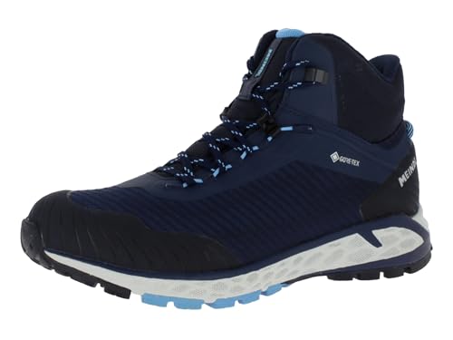 Meindl Wanderschuhe Power Walker Lady 4.2 Mid GTX wasserdichte und leichte Damen Wanderstiefel mit griffiger Laufsohle speziell für breite Füße von Meindl