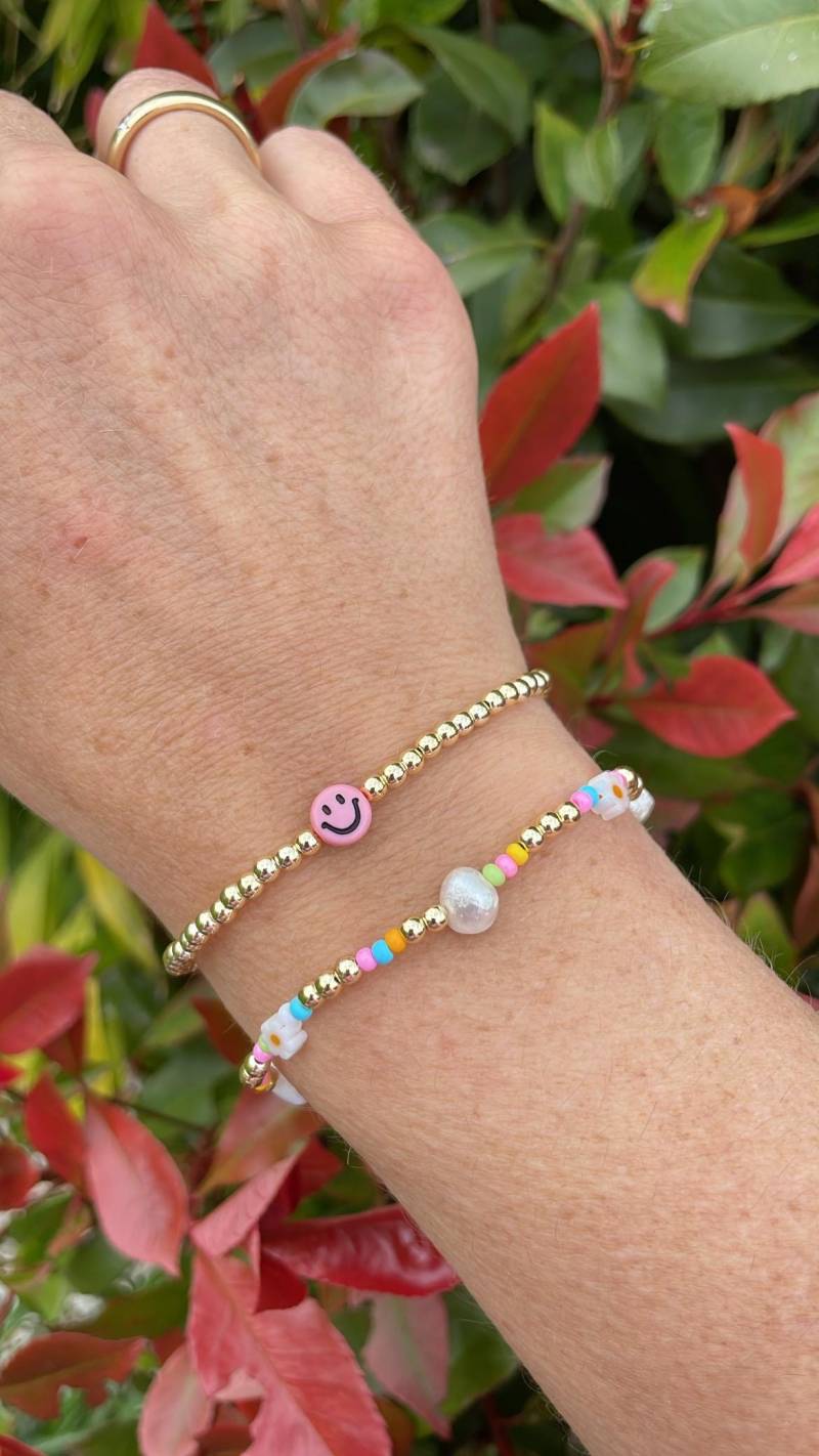 Perlenarmband Armband Facetten Glasperlen 4mm Pastell Perlenschmuck von MeinePerlenideen