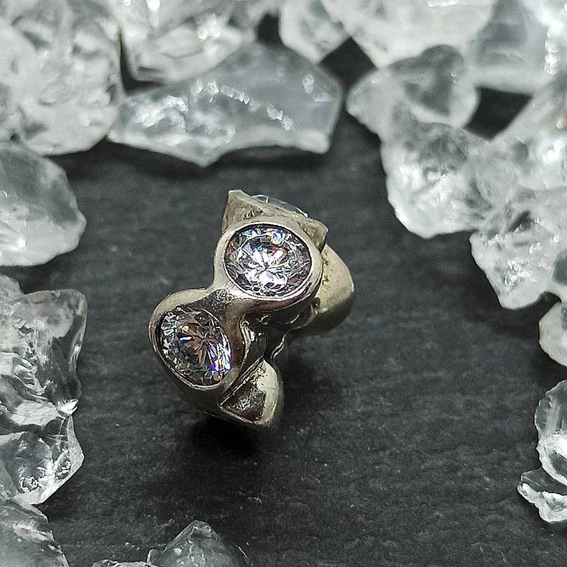 Bead 925Er Silber Steine Farblos Lederarmband Geschenk Geburtstag Lederkette Accessoire Kette Armband Anhänger von MeineSchmuckliebe