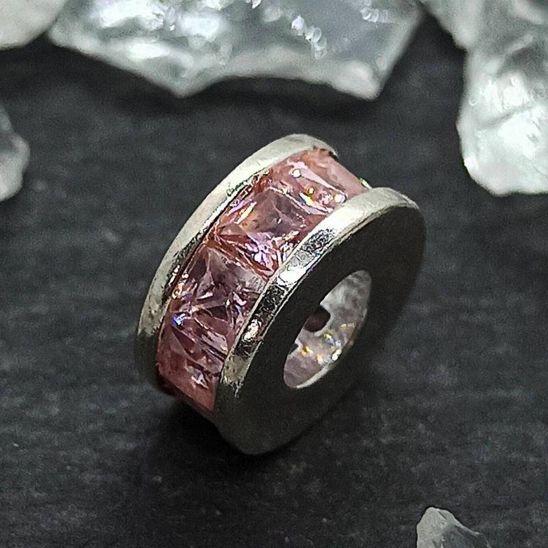 Bead Charm 925Er Silber Stein Rose Geschenk Lederkette Geburtstag Anhänger Kette Lederarmband Armband Accessoire von MeineSchmuckliebe