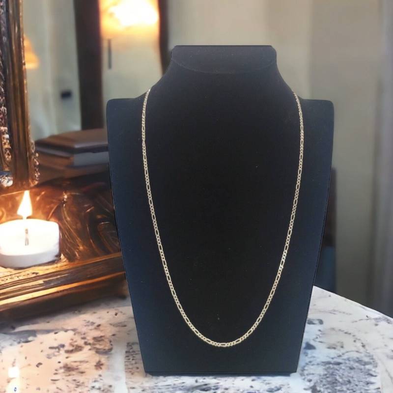 Figarokette 50, 5cm Silberkette 925Er Silber Vintage Figaro Kette Design Patina Damen Geschenkidee Herren Halskette von MeineSchmuckliebe