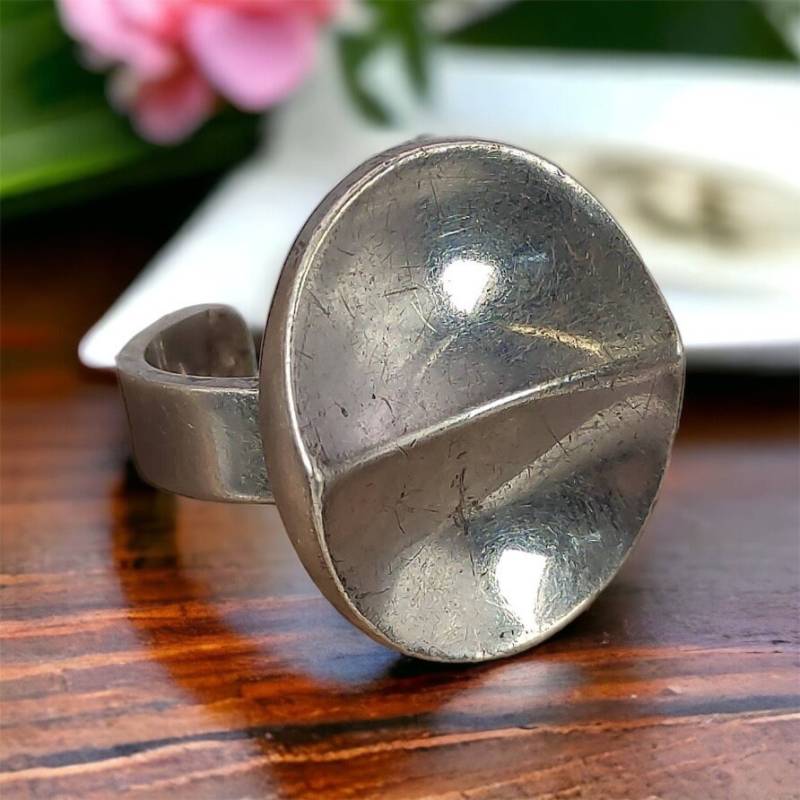 Formvollendeter Designer Ring 18, 5mm Gr.58 Damenring Verstellbar Silberring 925Er Silber Vintage Patina Geschenkidee Damen Schmuck Edelstein von MeineSchmuckliebe