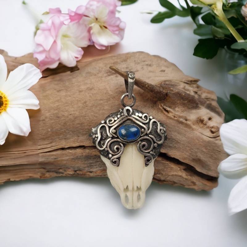 Kettenanhänger Echt Silber Schädel Anhänger 52 X 30 Mm Vintage Folklore Edelstein Accessoires Damen Herren von MeineSchmuckliebe