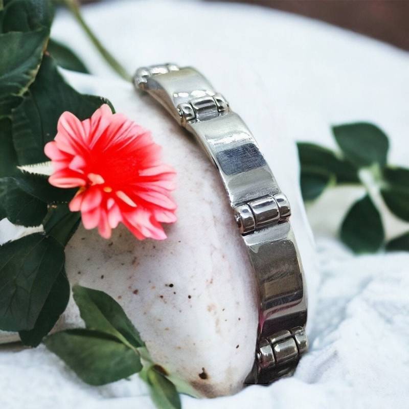 Luxus Designer Silberarmband 20, 5cm 8, 6mm Breit 925Er Silber Hochglänzend Massiv Edel Armband High Society Armkette von MeineSchmuckliebe