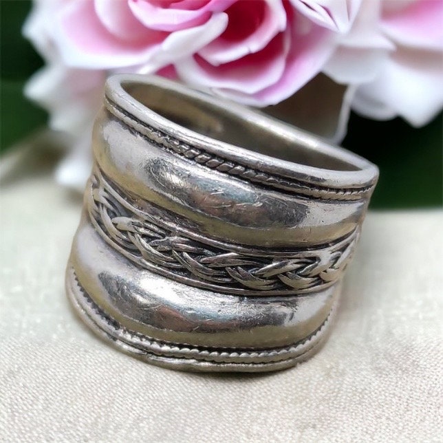 Markanter Ring 17, 5 Mm Gr. 55 Vintage 925Er Silber Damenring Silberring Unisex Markanter Ring 17, 5 Mm Gr. 55 Vintage 925Er Silber Damenring Silberring Unisex von MeineSchmuckliebe