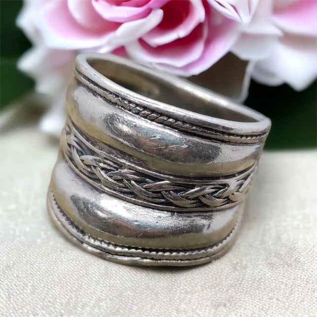 Markanter Ring 17, 5 Mm Gr. 55 Vintage 925Er Silber Damenring Silberring Unisex von MeineSchmuckliebe