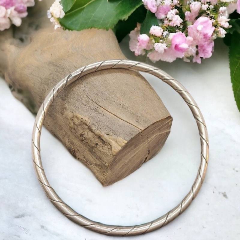 Massiver Armreif Ca. 7, 5cm Durchmesser 925Er Silber Vintage Design Geschenk Patina Silberarmreif Damen Geschenkidee von MeineSchmuckliebe