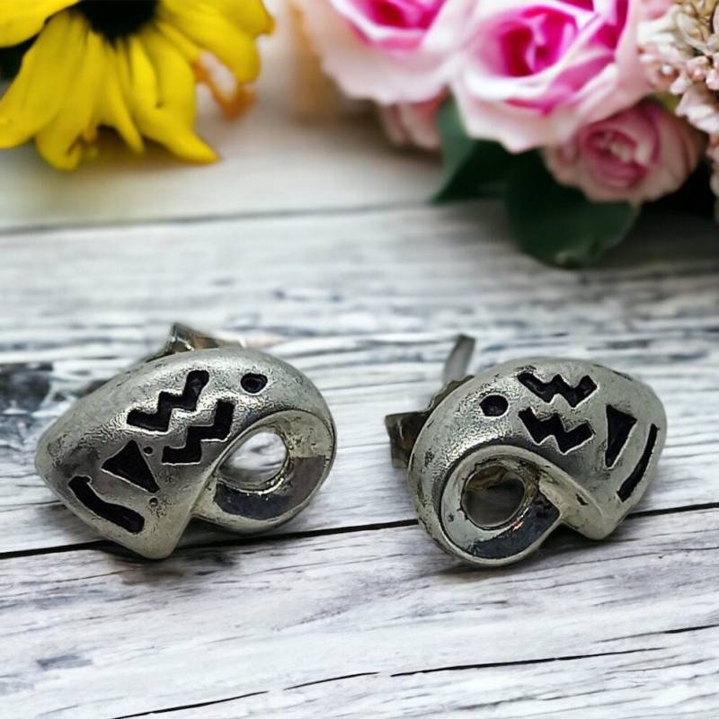 Ohrringe 925Er Silber Ohr Stecker Vintage Accessoires Geschenk Zickzack Muster Modern Trend Ohrstecker Damen Mädchen von MeineSchmuckliebe